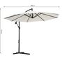 Voir la diapositive 3 : OUTSUNNY Parasol déporté octogonal inclinable manivelle pied acier Ø 3 x 2,5H m crème