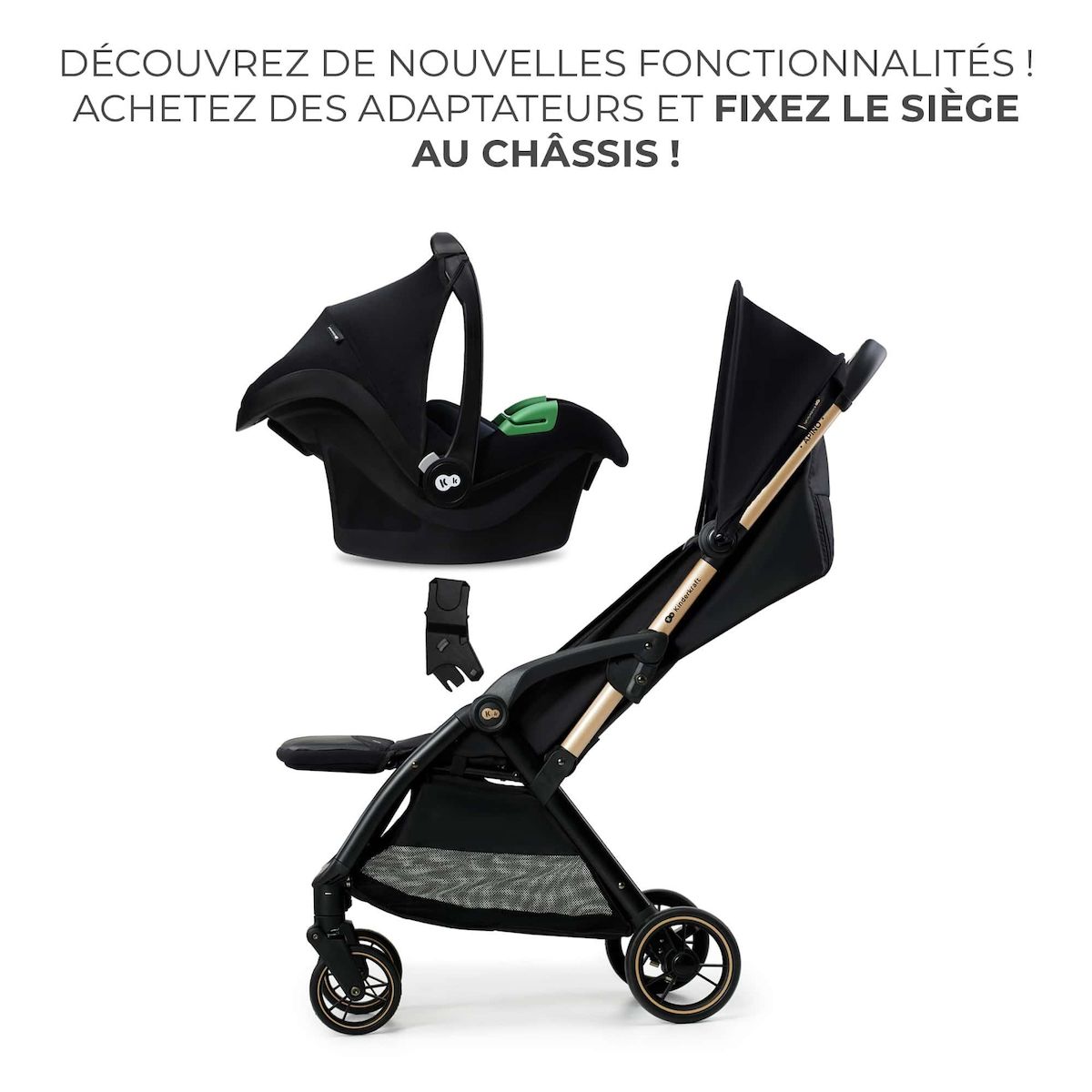 KINDERKRAFT Poussette apino pratique et confortable