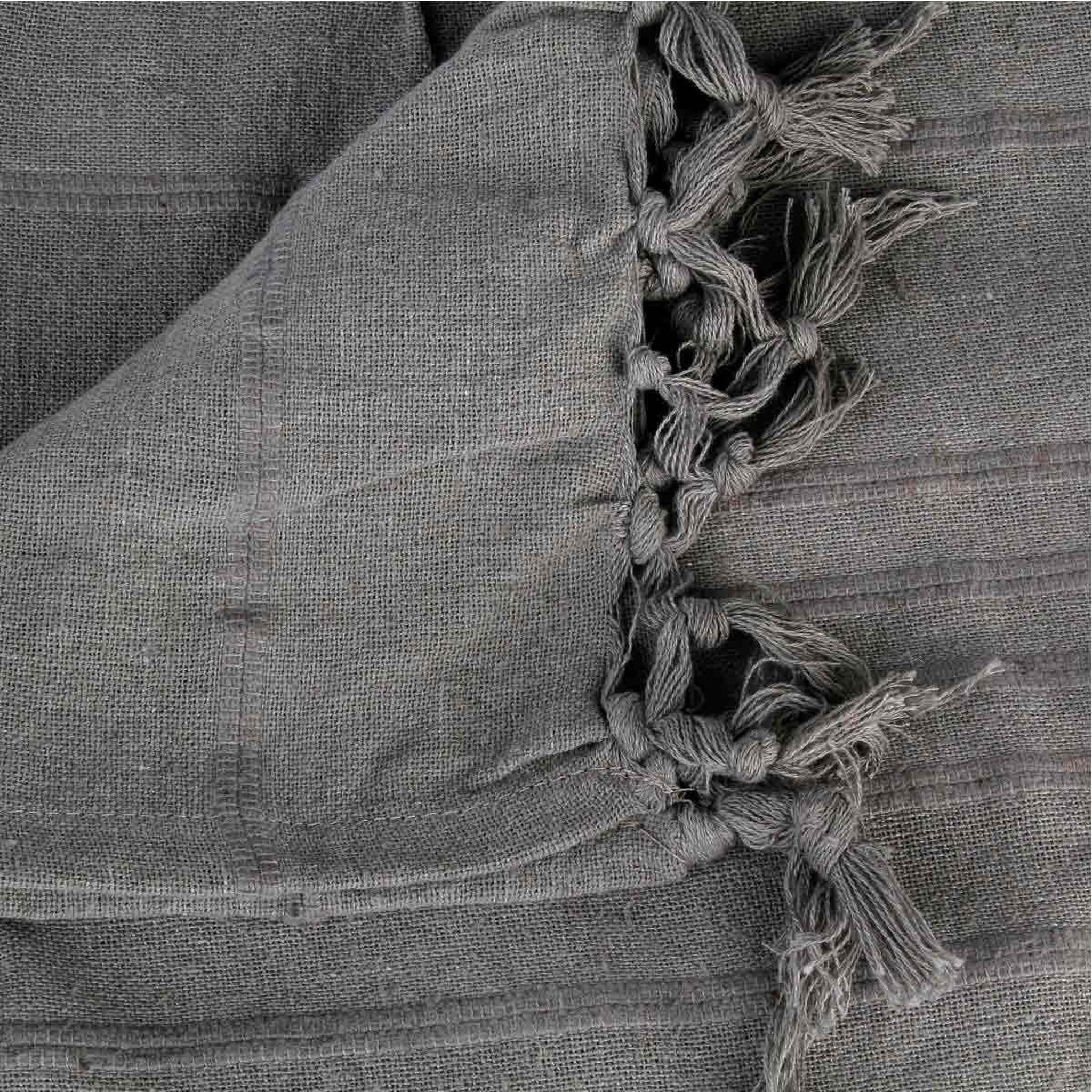 Voir la diapositive 2 : ATMOSPHERA Jeté de lit  anjali  160x220cm gris