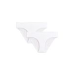 Petit Béguin Lot de 2 culottes blanches fille Veliana. Coloris disponibles : Blanc