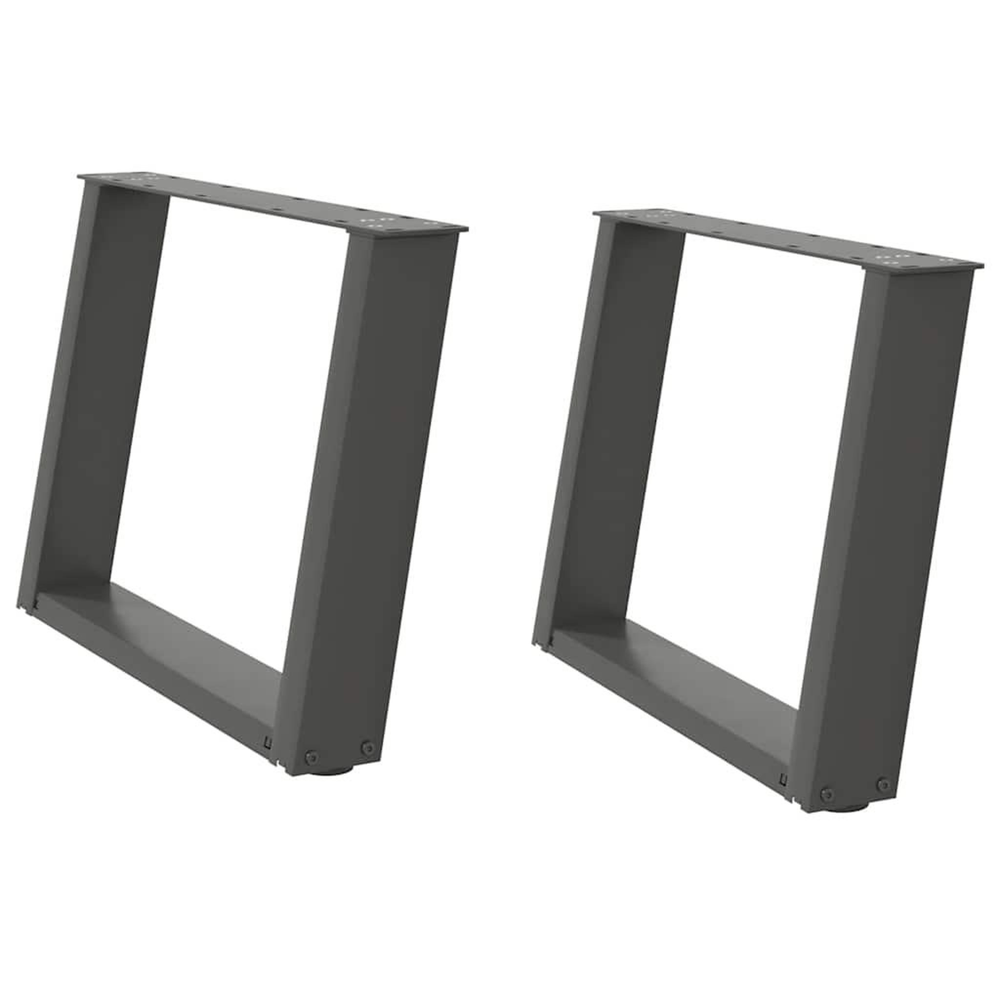 Voir la diapositive 2 : VIDAXL Pieds de table basse forme de U 2 pcs anthracite 70x(42-43) cm