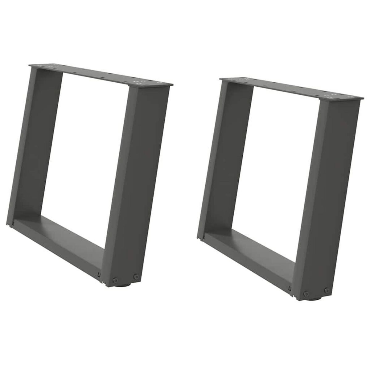 VIDAXL Pieds de table basse forme de U 2 pcs anthracite 70x(42-43) cm