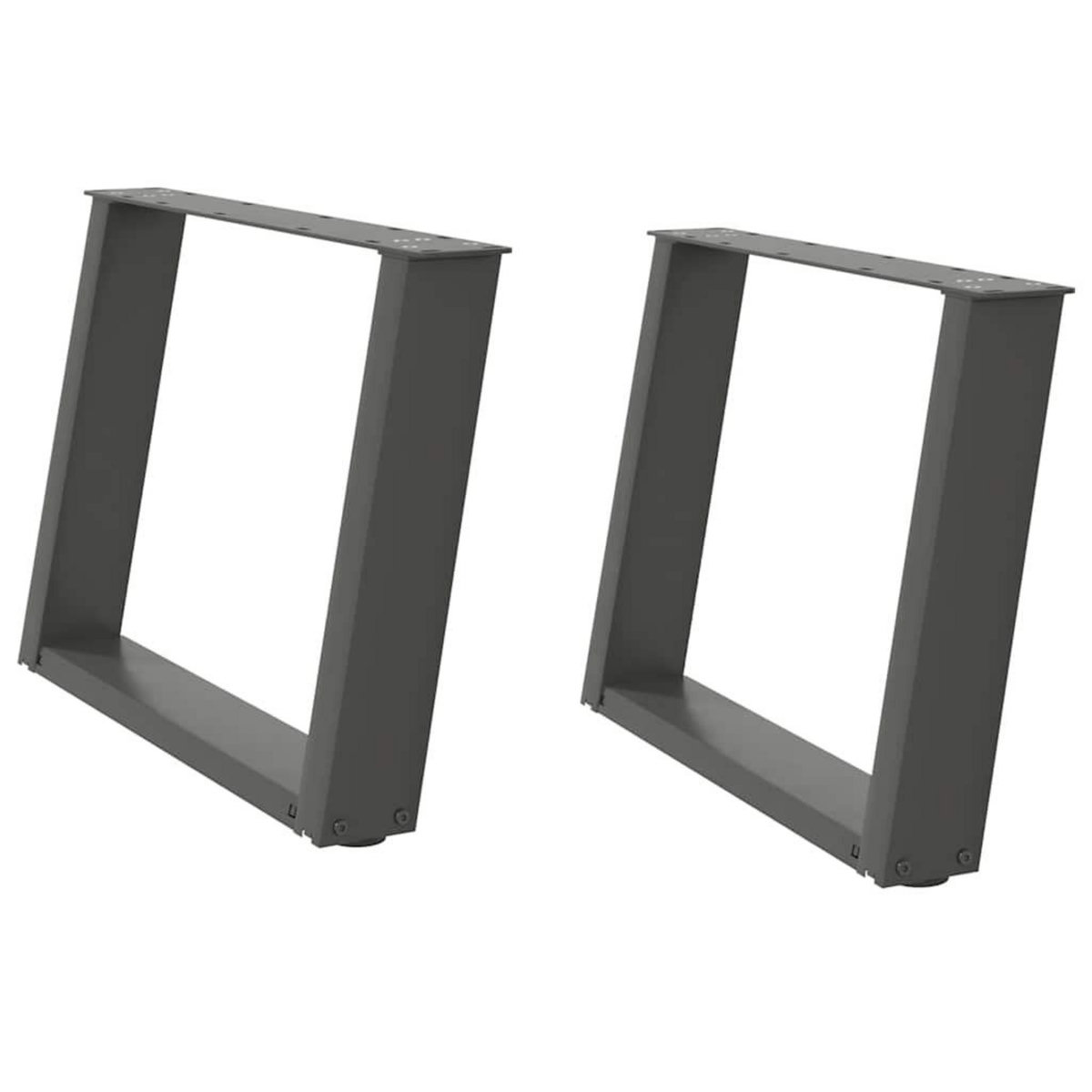 VIDAXL Pieds de table basse forme de U 2 pcs anthracite 70x(42-43) cm