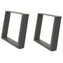 Voir la diapositive 2 : VIDAXL Pieds de table basse forme de U 2 pcs anthracite 70x(42-43) cm