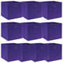Voir la diapositive 1 : VIDAXL Boîtes de rangement 10 pcs Violet 32x32x32 cm Tissu