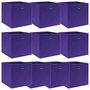 Voir la diapositive 1 : VIDAXL Boîtes de rangement 10 pcs Violet 32x32x32 cm Tissu
