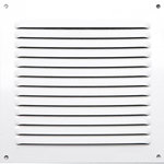 CENTRALE BRICO Grille d'aération aluminium laqué, L.15 x l.15 cm
