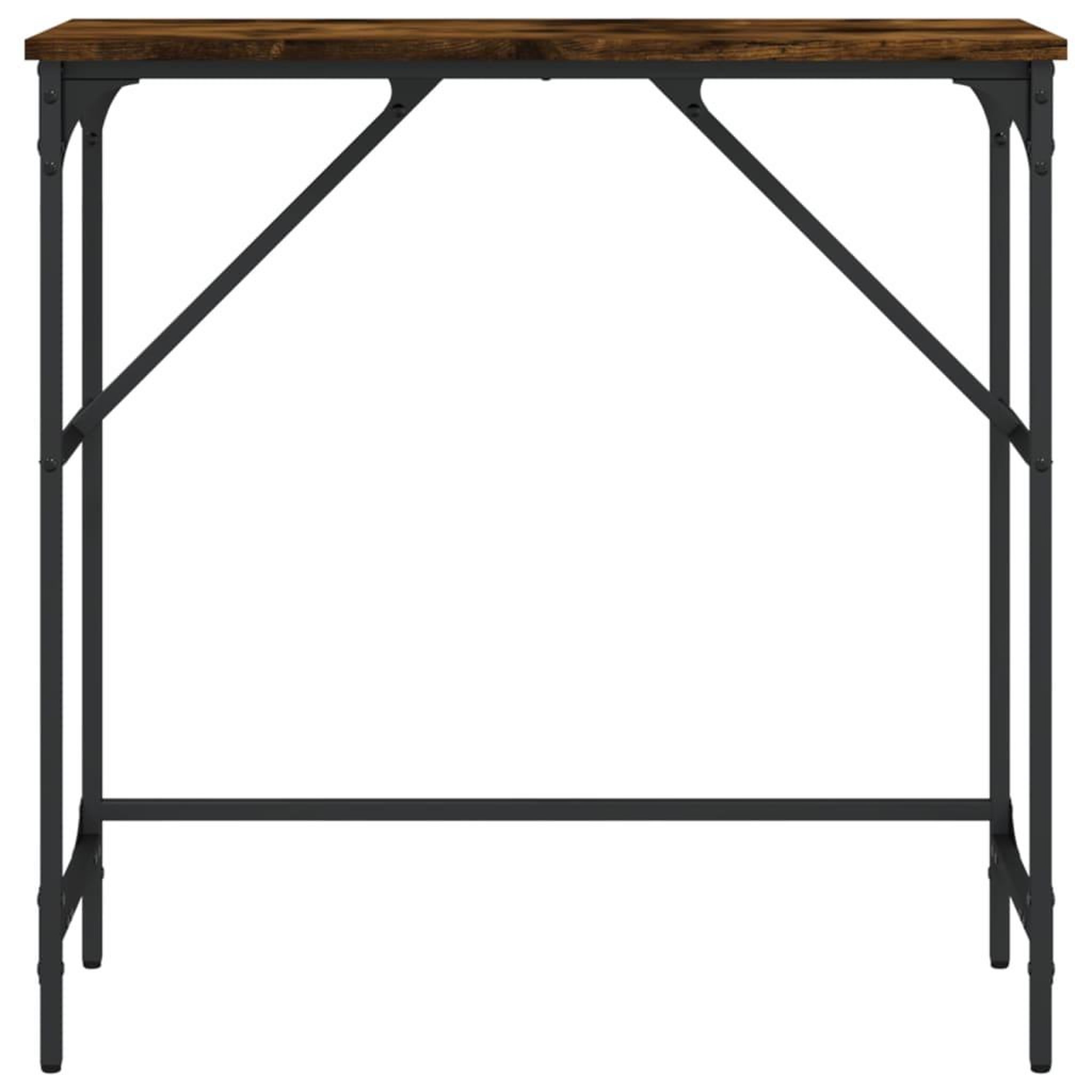 Voir la diapositive 4 : VIDAXL Table console chene fume 75x32x75 cm bois d'ingenierie