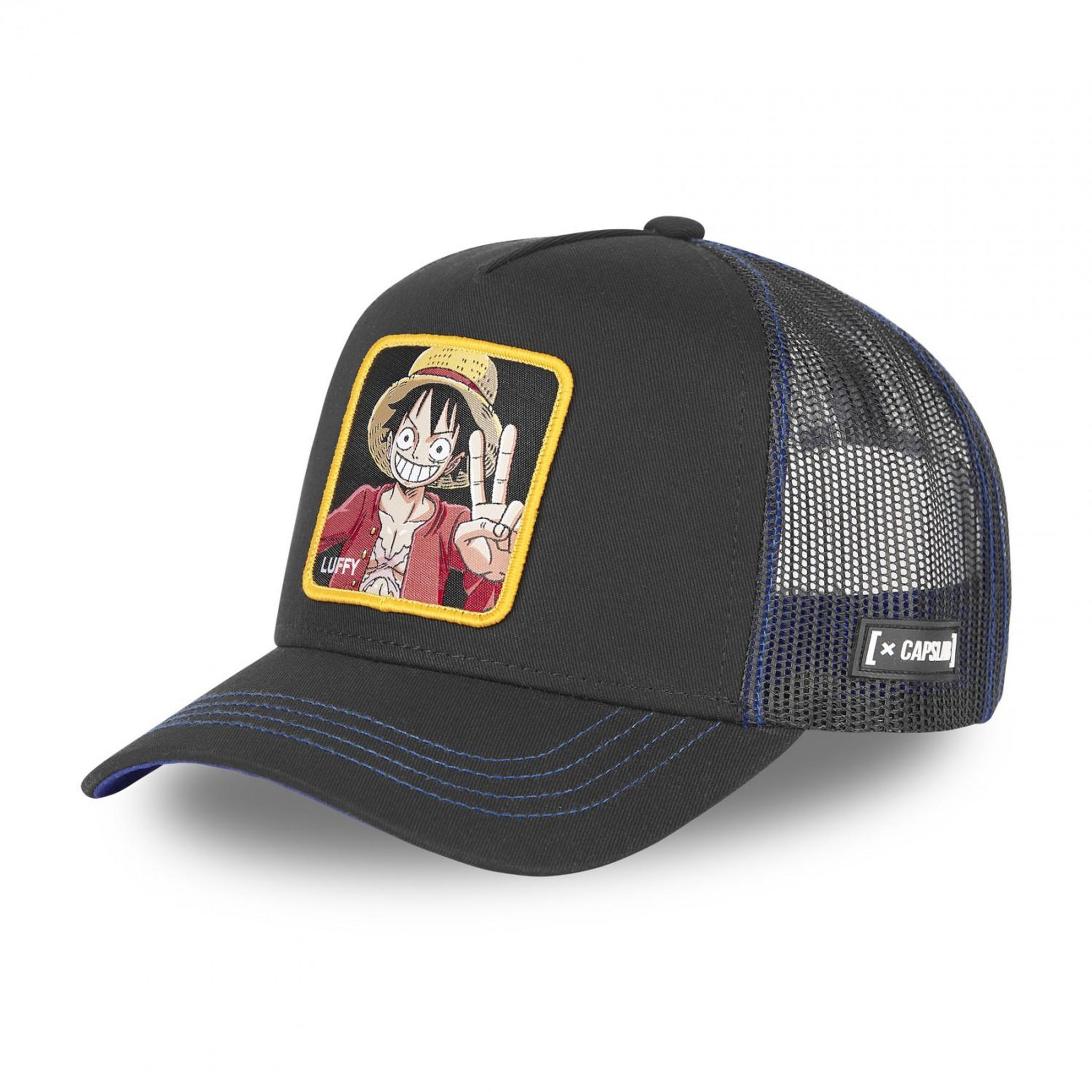 Voir la diapositive 1 : CAPSLAB Casquette trucker avec filet One Piece Luffy