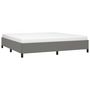 Voir la diapositive 3 : VIDAXL Cadre de lit sans matelas gris fonce 200x200 cm tissu