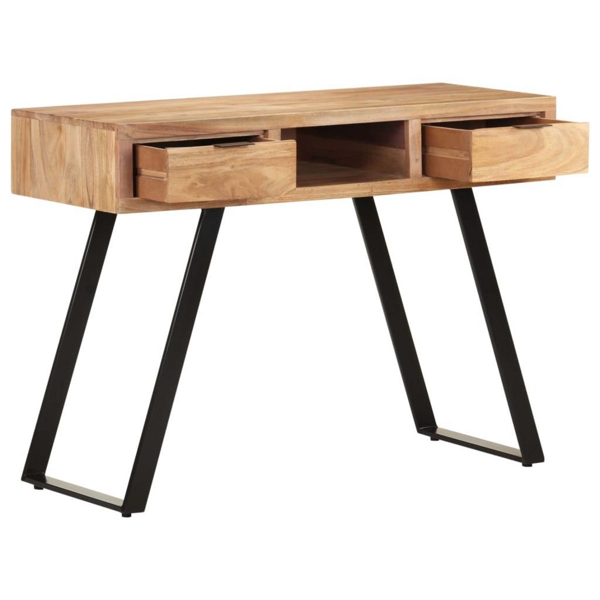VIDAXL Bureau 107x45x79 cm Bois d'acacia solide avec bord naturel