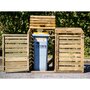 Voir la diapositive 2 : Cache-poubelle - Bois traité autoclave - 150x90x120cm - SKAGEN