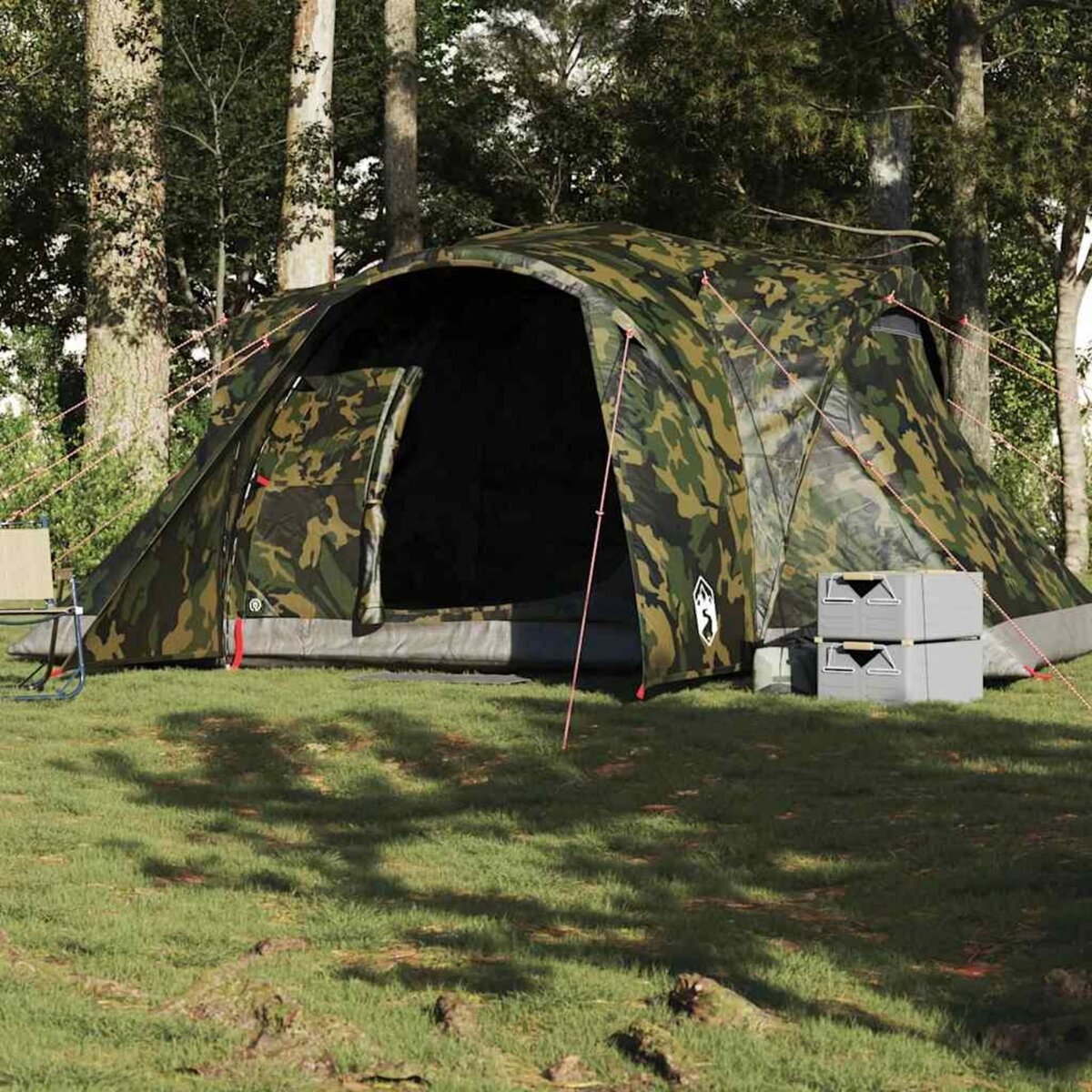VIDAXL Tente familiale a dome 6 personnes camouflage impermeable