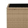 Voir la diapositive 5 : VIDAXL Table a the dessus en verre beige Resine tressee verre trempe