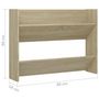Voir la diapositive 6 : VIDAXL Armoire a chaussures murale Chene Sonoma 80x18x60 cm Agglomere
