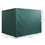 Voir la diapositive 3 : OUTSUNNY Housse de protection balancelle de jardin bâche étanche dim. 2,15L x 1,55l x 1,5H m PE vert