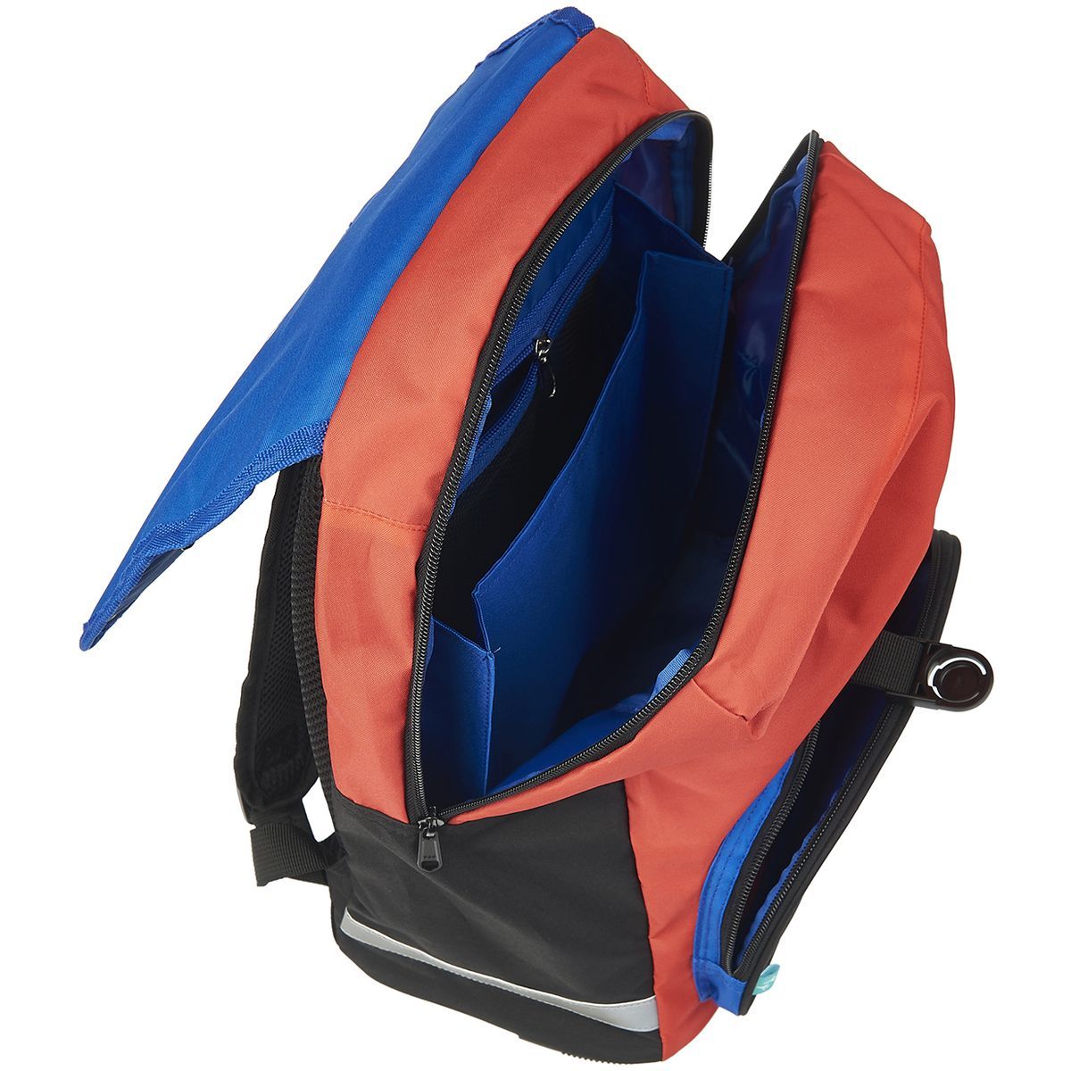 AUCHAN Sac à dos 2 compartiments 38 cm bleu et rouge Active Gamer