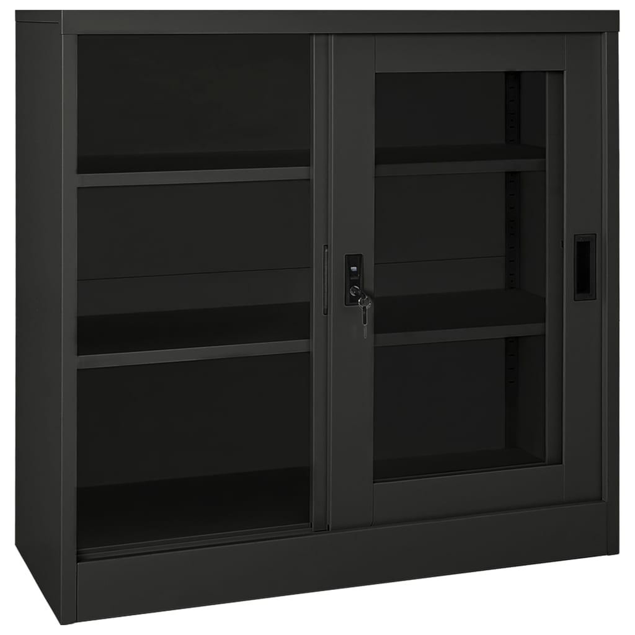 Voir la diapositive 5 : VIDAXL Armoire a portes coulissantes Anthracite 90x40x90 cm Acier