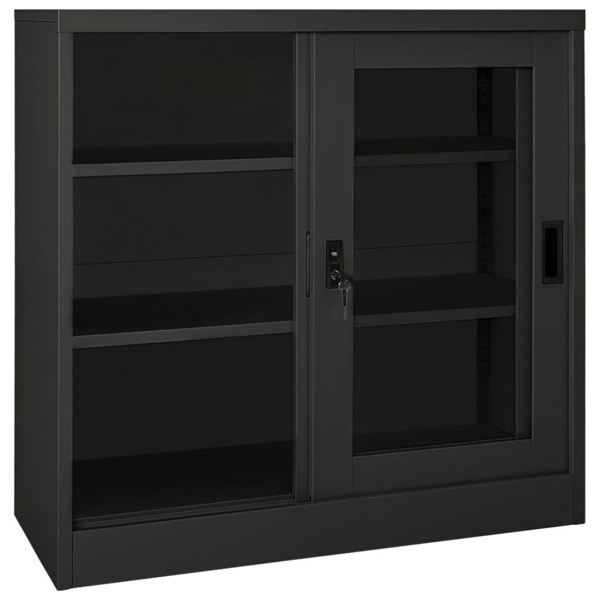 VIDAXL Armoire a portes coulissantes Anthracite 90x40x90 cm Acier