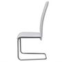 Voir la diapositive 4 : VIDAXL Chaises a manger cantilever lot de 6 blanc similicuir