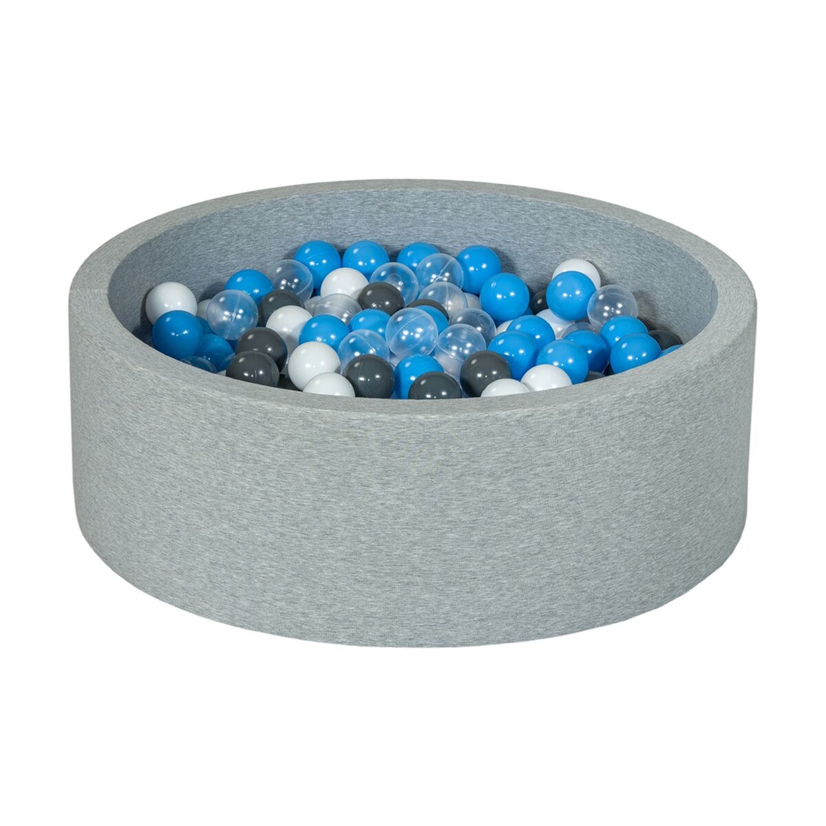  Piscine à balles Aire de jeu + 300 balles blanc, transparent, gris, bleu clair