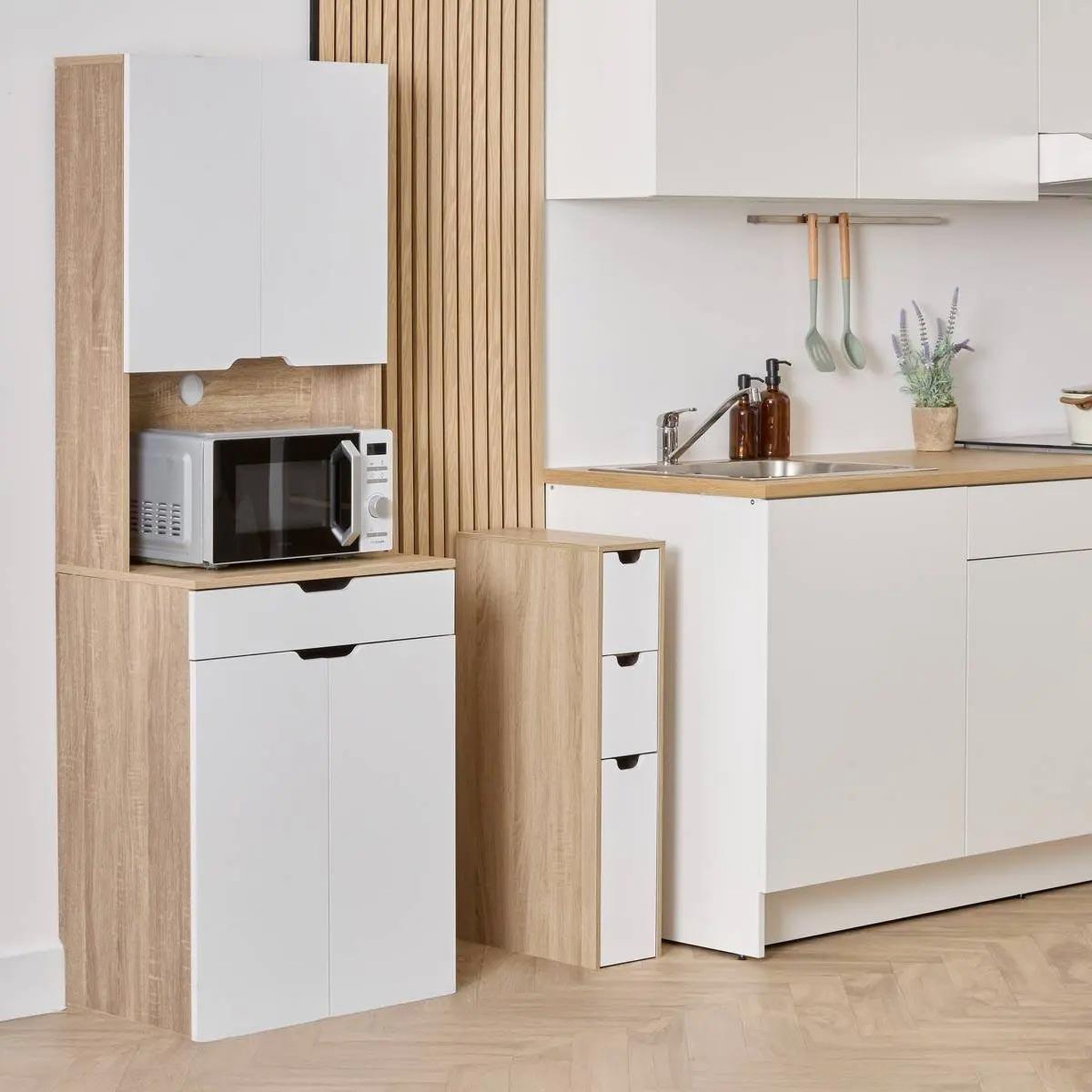 Voir la diapositive 2 : FIVE Buffet de cuisine haut  eat up  170cm blanc