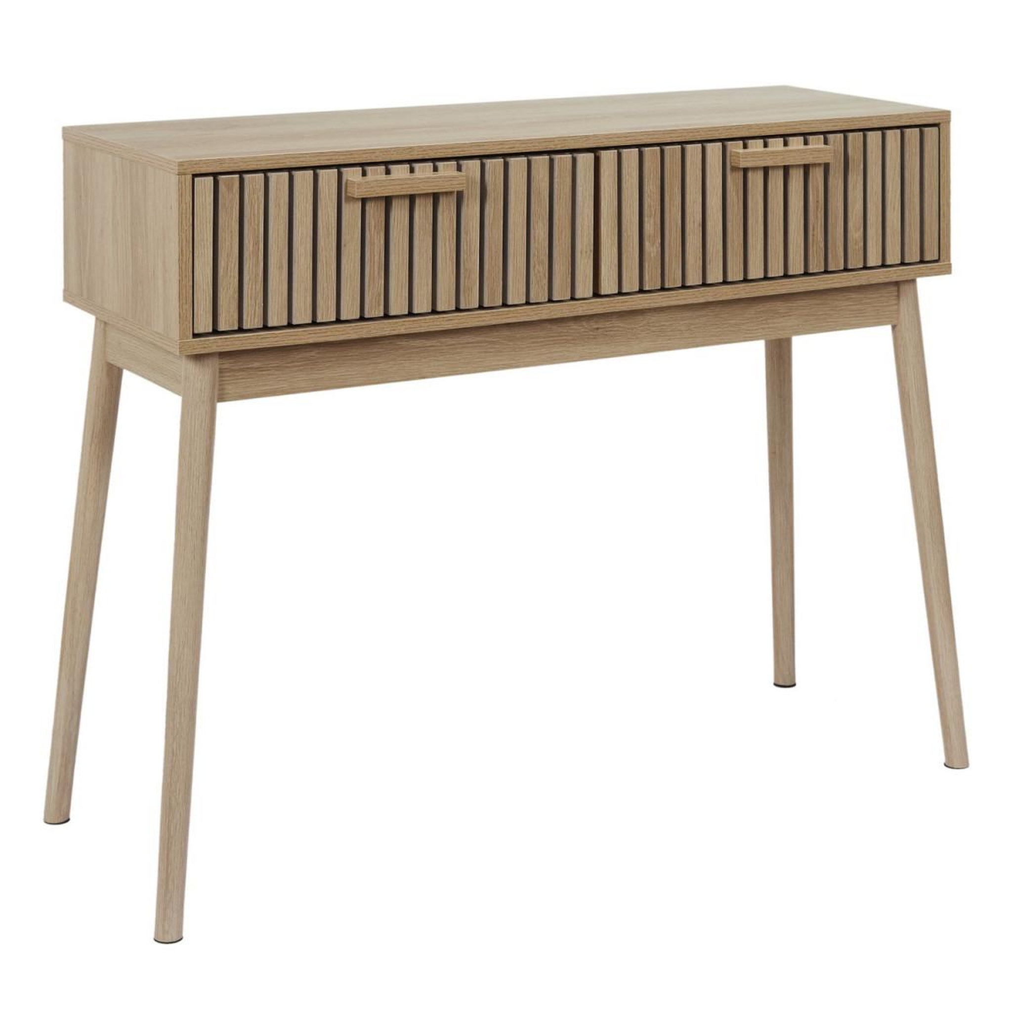 Voir la diapositive 4 : The Home Deco Factory Console 2 tiroirs  klaus  100cm marron
