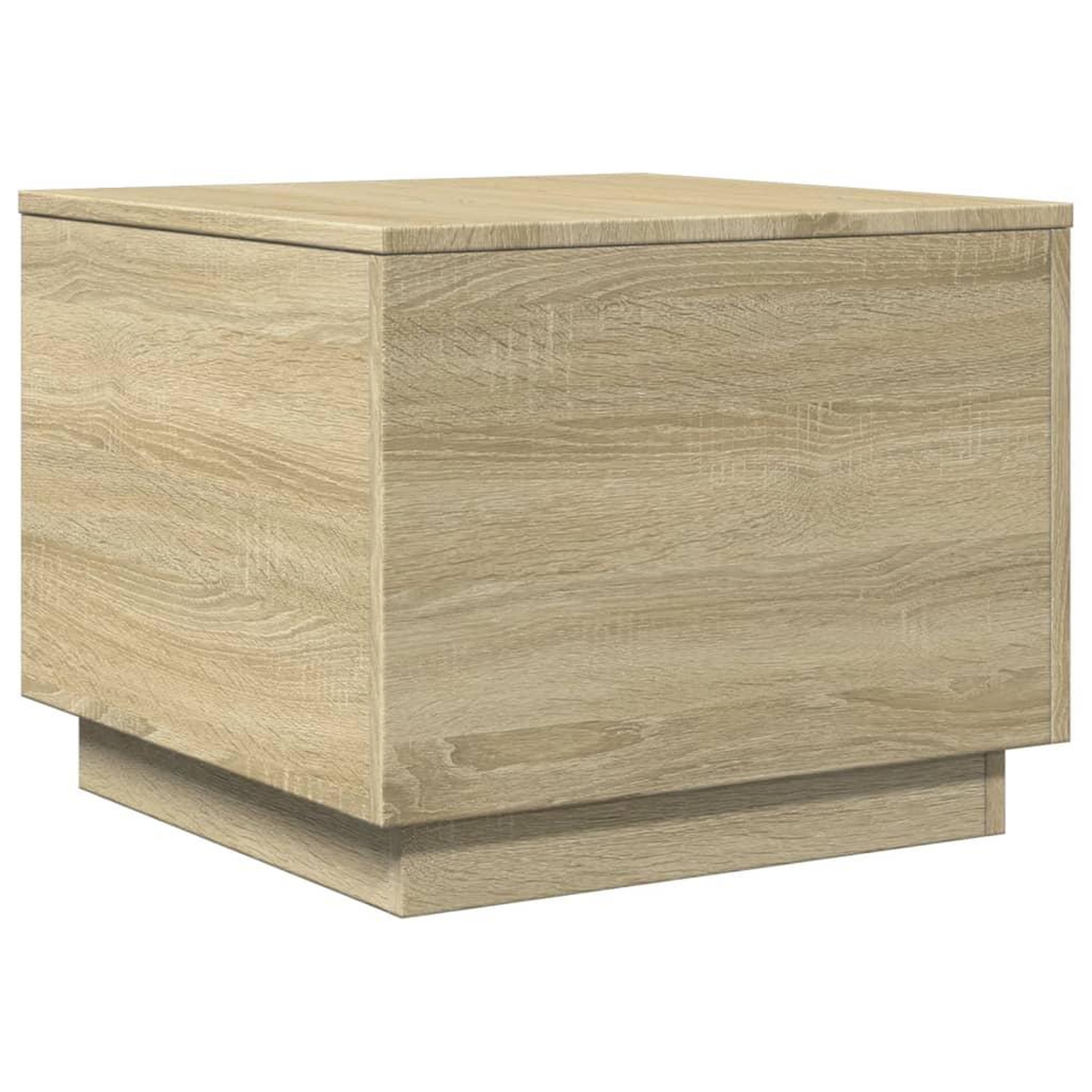 Voir la diapositive 3 : VIDAXL Table basse avec lumieres LED chene sonoma 50x50x40 cm