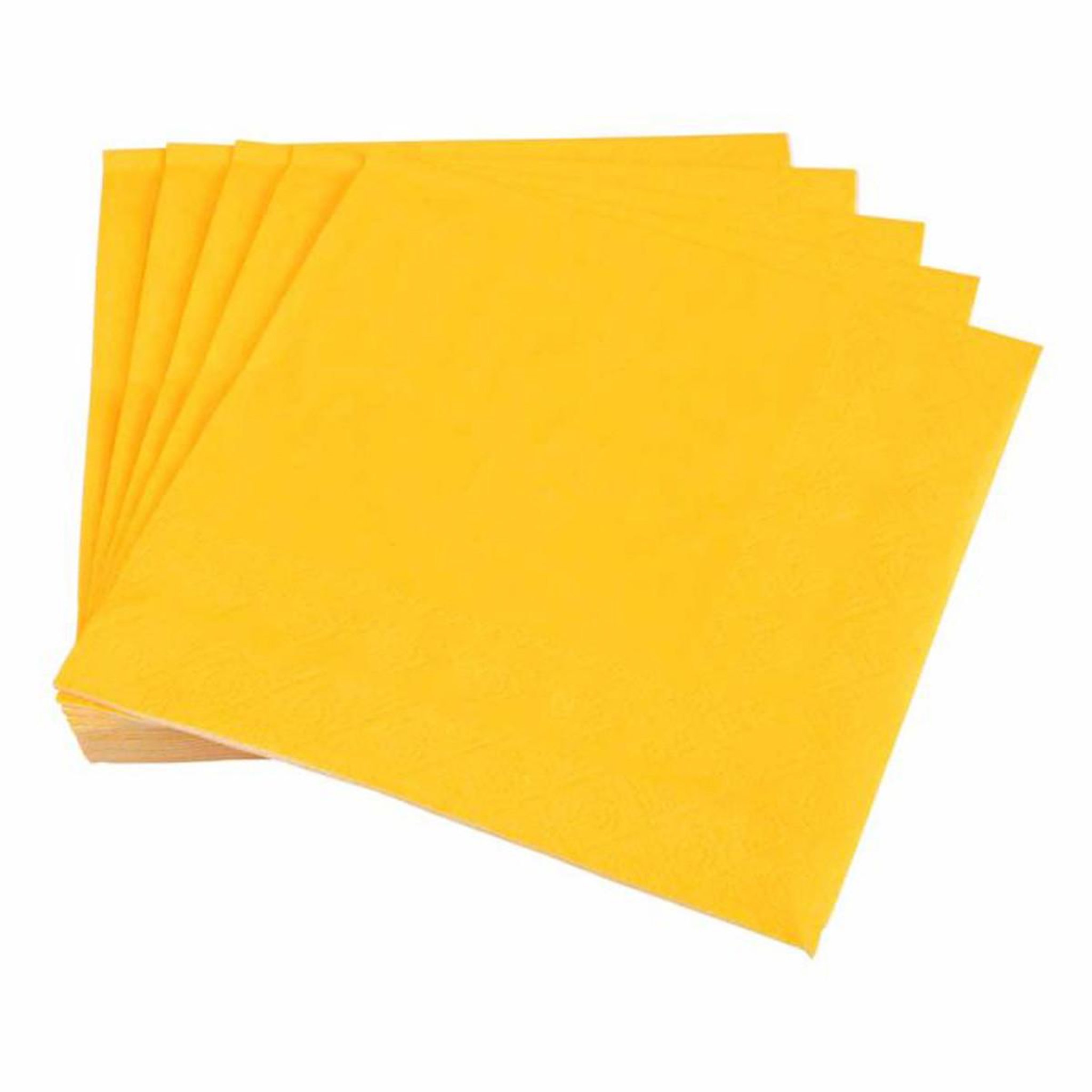 HOMEA Lot de 20 serviettes en papier  vitamine  33x33cm moutarde