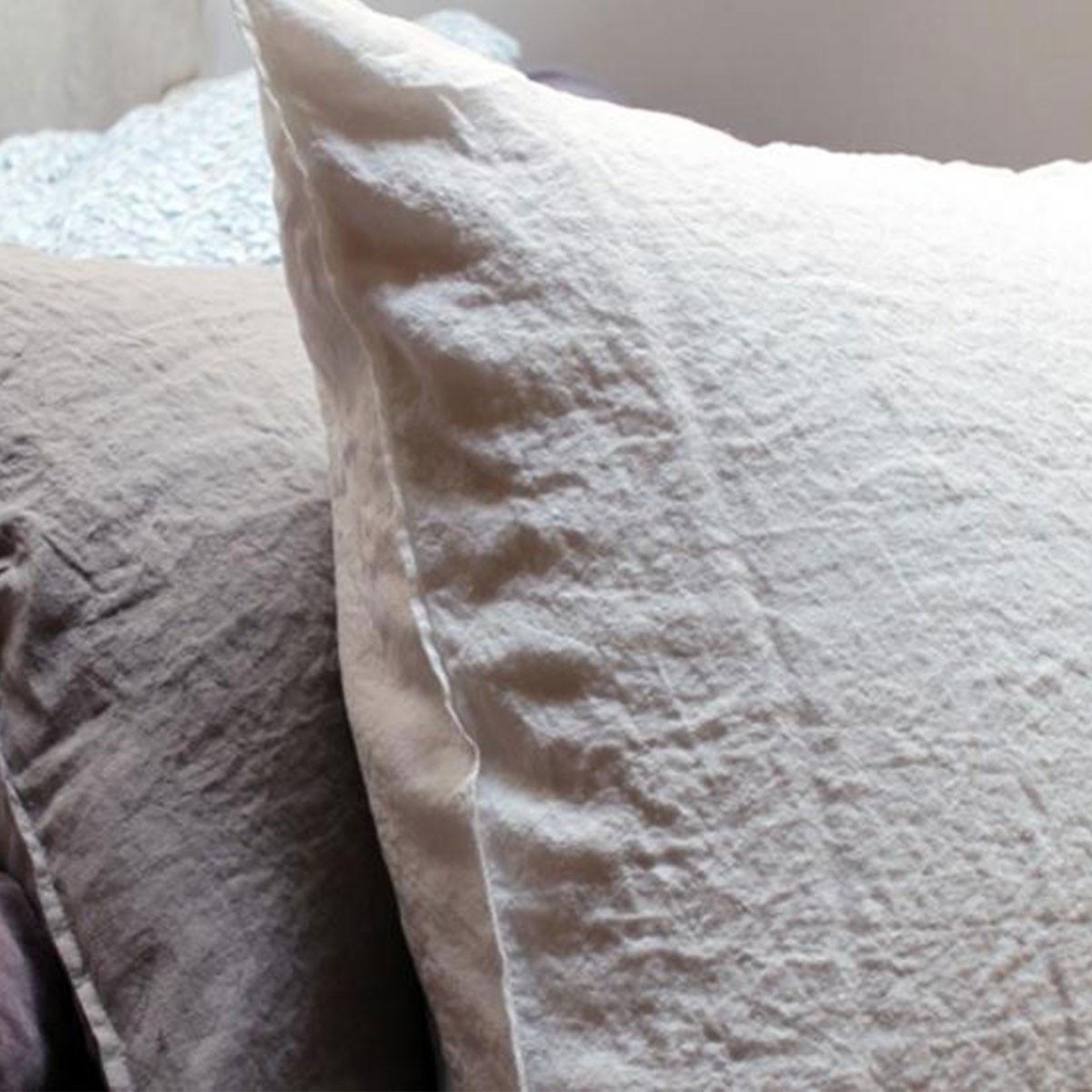 Voir la diapositive 2 : ATMOSPHERA Parure de lit 3 pièces  coton lavé  260x240cm blanc