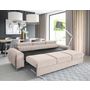 Voir la diapositive 2 : BEST MOBILIER Talisay - canapé droit 3 places - convertible - en velours