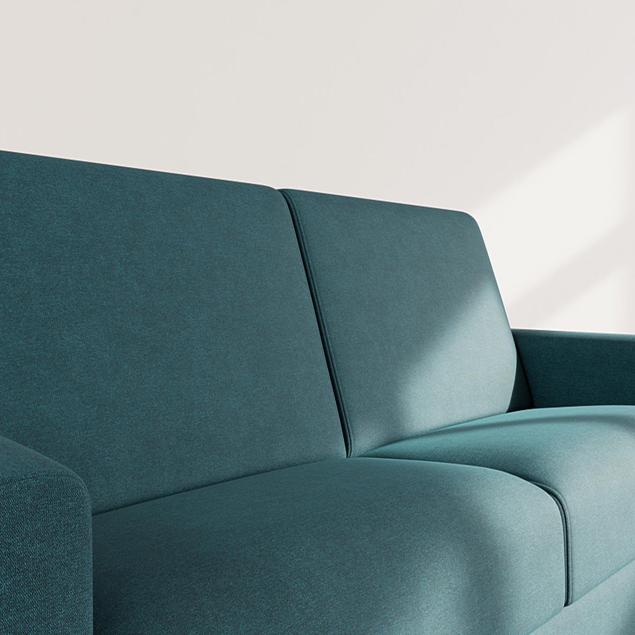 Voir la diapositive 4 : BEST MOBILIER Julia - canapé 3 places convertible express couchage quotidien 140 cm matelas 14 cm en tissu