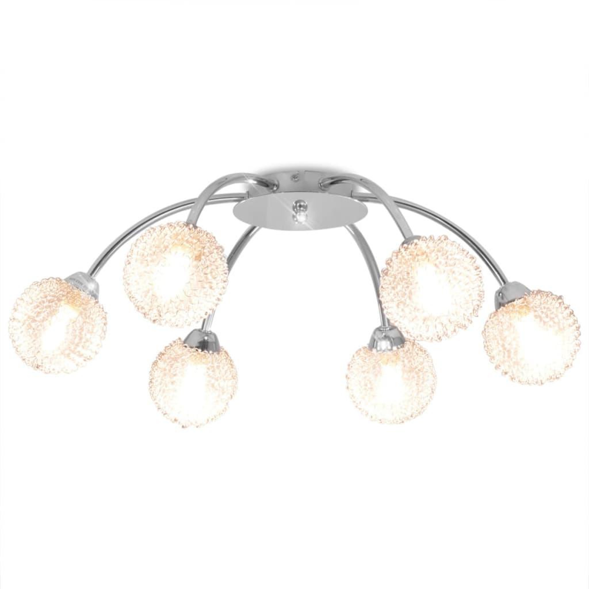 Voir la diapositive 2 : VIDAXL Plafonnier avec 6 ampoules LED G9 240 W