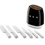 Voir la diapositive 5 : SMEG Bloc couteaux 6 pcs multi-usages noir