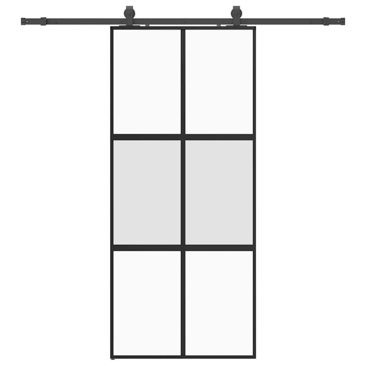 VIDAXL Porte coulissante avec kit de quincaillerie noir 90x205 cm