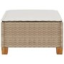 Voir la diapositive 4 : VIDAXL Tabouret de jardin et coussin beige 63,5x56x32cm resine tressee