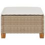 Voir la diapositive 4 : VIDAXL Tabouret de jardin et coussin beige 63,5x56x32cm resine tressee