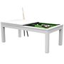 Voir la diapositive 1 : Rendez vous déco Table de billard convertible blanche tapis vert - Eddie