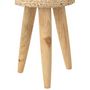 Voir la diapositive 3 : Paris Prix Tabouret Design en Teck  Puglia  40cm Naturel & Blanc