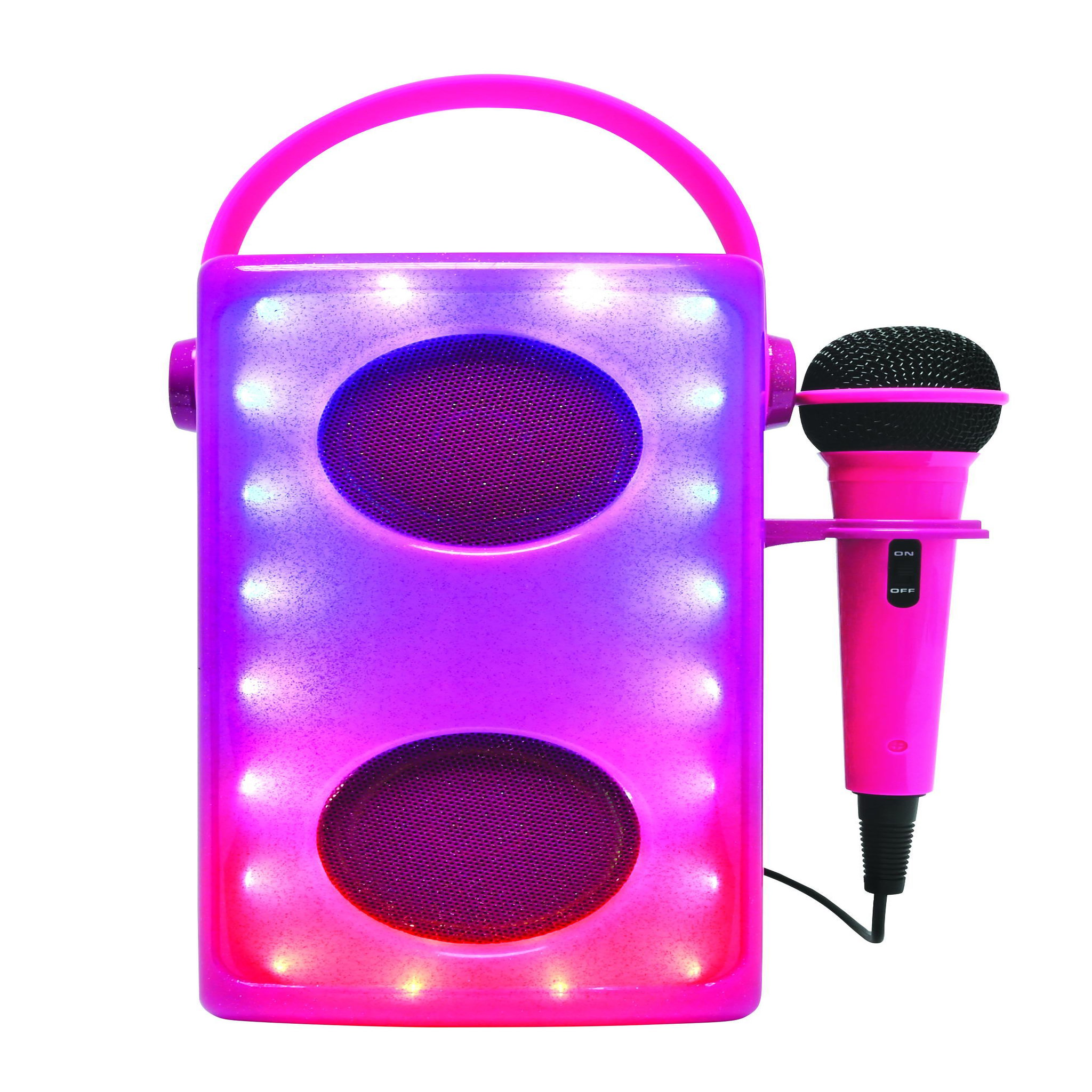 Lexibook Enceinte Bluetooth lumineuse Rose avec micro