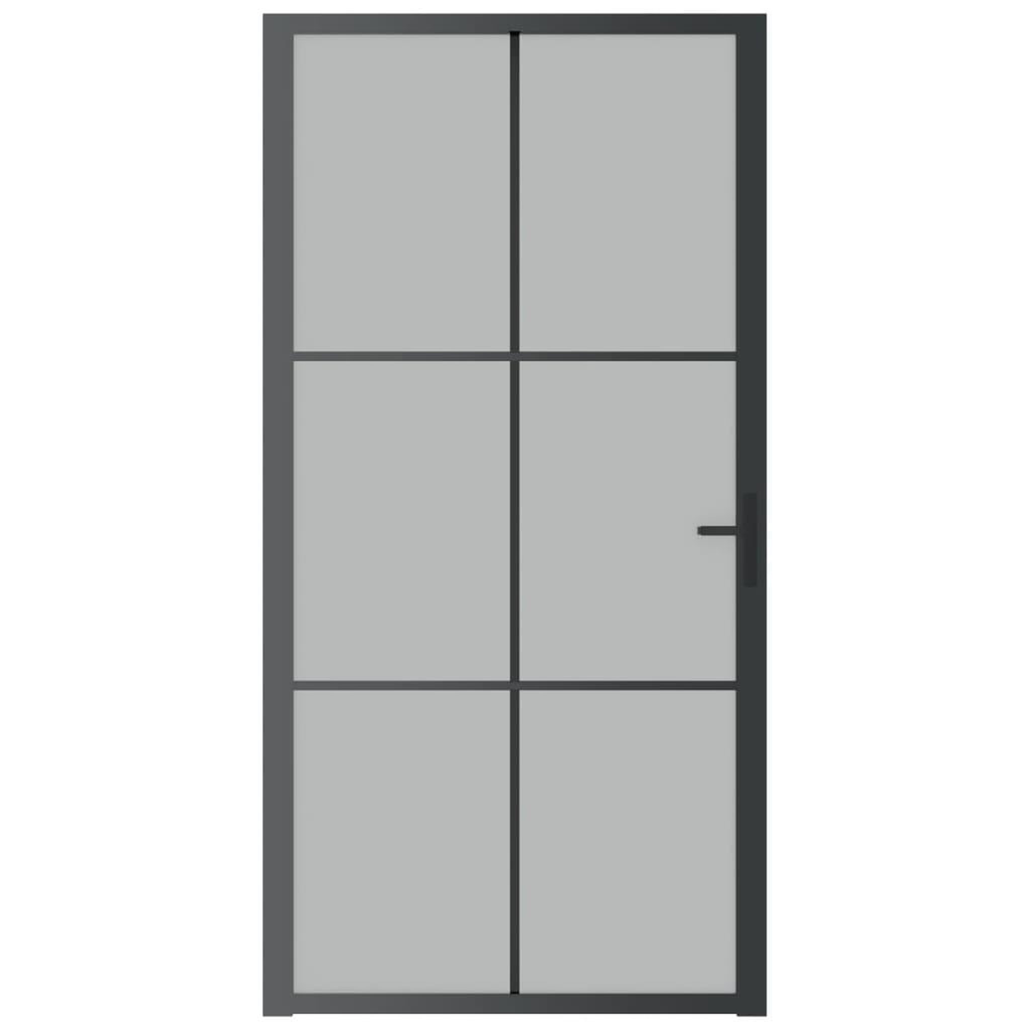 Voir la diapositive 3 : VIDAXL Porte interieure 102,5x201,5 cm Noir Verre mat et aluminium