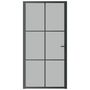 Voir la diapositive 3 : VIDAXL Porte interieure 102,5x201,5 cm Noir Verre mat et aluminium