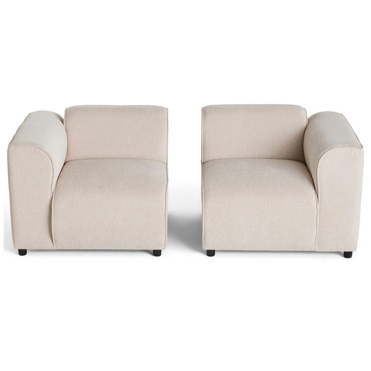 LISA DESIGN Suaro - canapé modulable 2 places en tissu texturé