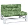 Voir la diapositive 3 : VIDAXL Coussins de palette lot de 2 motif de feuilles tissu