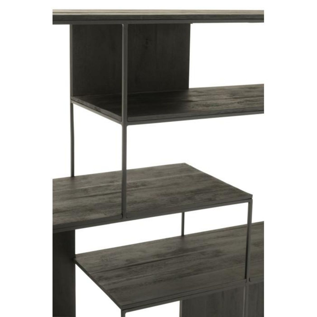 Paris Prix Étagère Design en Teck  Lucille  120cm Noir