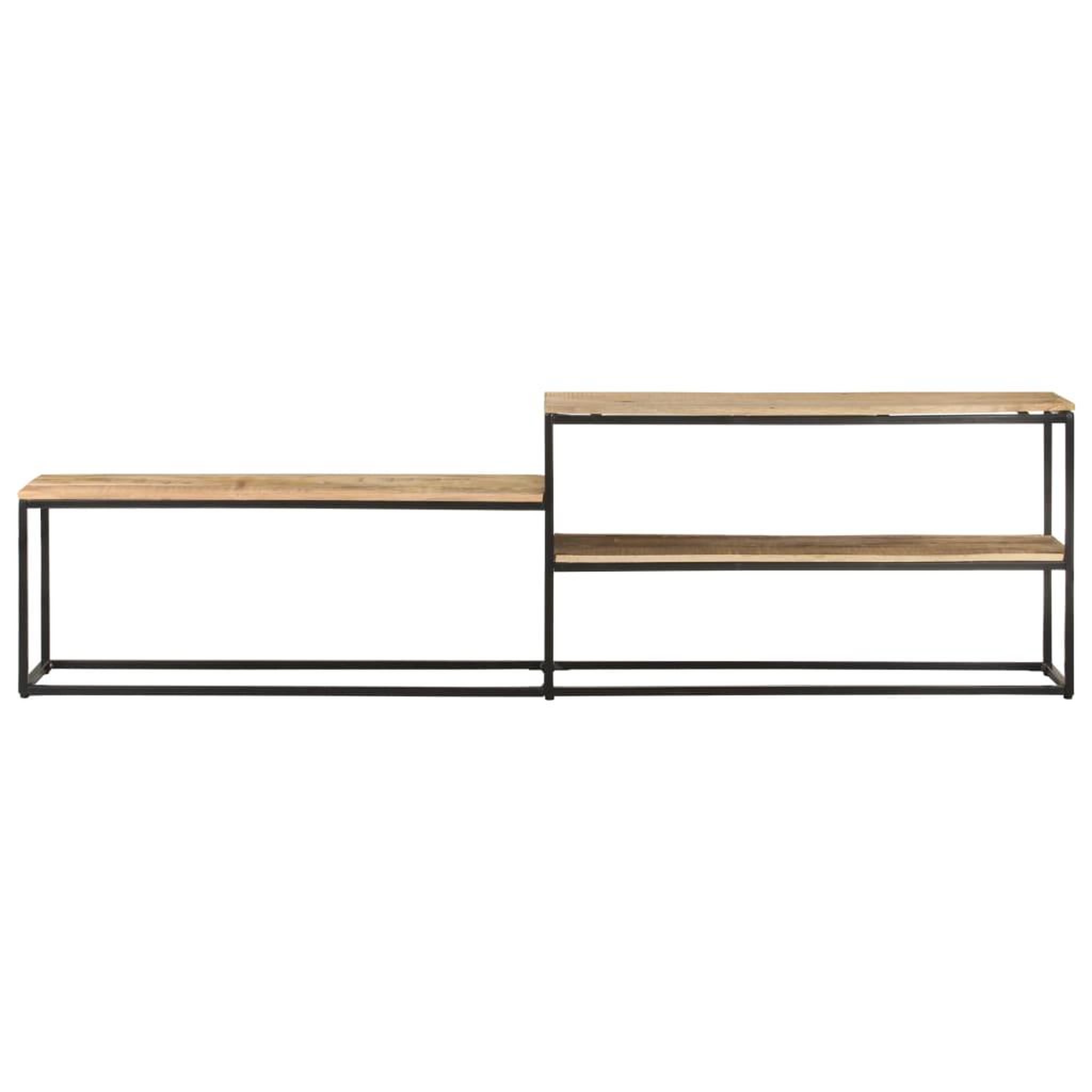 Voir la diapositive 2 : VIDAXL Meuble TV 180x30x50 cm Bois de manguier brut