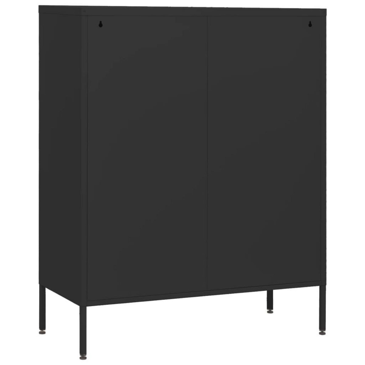 VIDAXL Commode Noir 80x35x101,5 cm Acier