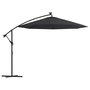 Voir la diapositive 2 : VIDAXL Parasol de jardin en porte-a-faux et lumieres LED mat en acier