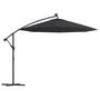 Voir la diapositive 2 : VIDAXL Parasol de jardin en porte-a-faux et lumieres LED mat en acier