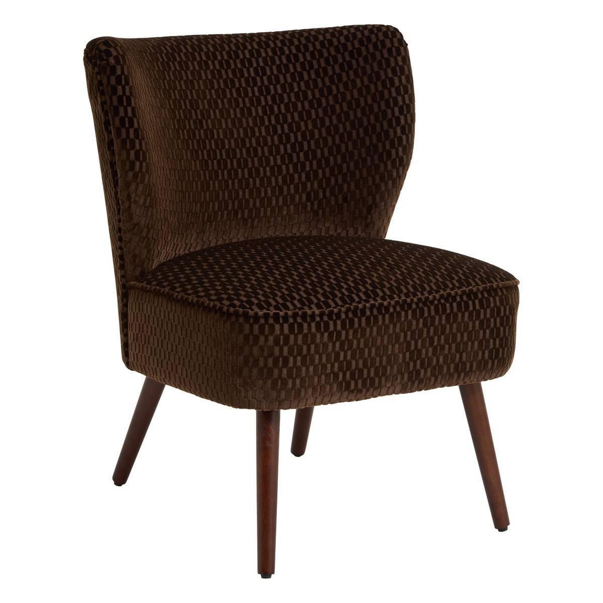 ATMOSPHERA Fauteuil Crapaud à Motifs  Chiara  80cm Marron Tonka